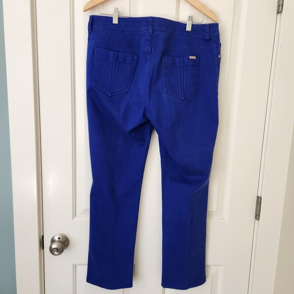 Chicos So Slimming Blue Mid-Rise Straight Leg Jeans Casual Pretty 1.5 Short - Picture 3 of 10